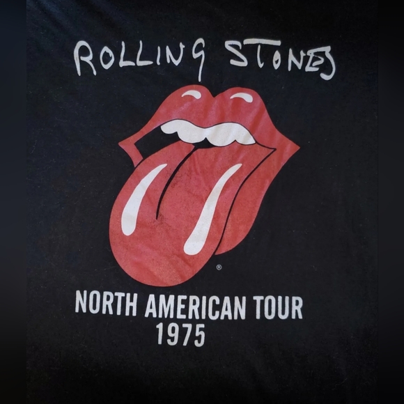 The Rolling Stones Short Sleeve T-shirt North American Tour1975 Black Size MED - Picture 4 of 5